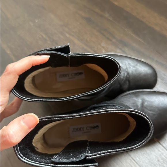 Jimmy Choo Youth buckled crinkled-leather ankle boots in black, size 36.5 - Picture 5 of 5